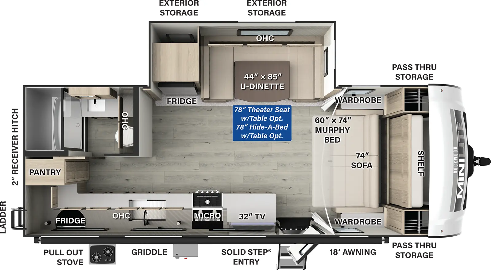 Rockwood Mini Lite 2517S Floorplan